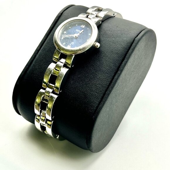 FOSSIL Silver and Blue Ladies Watch Working - Picture 4 of 7